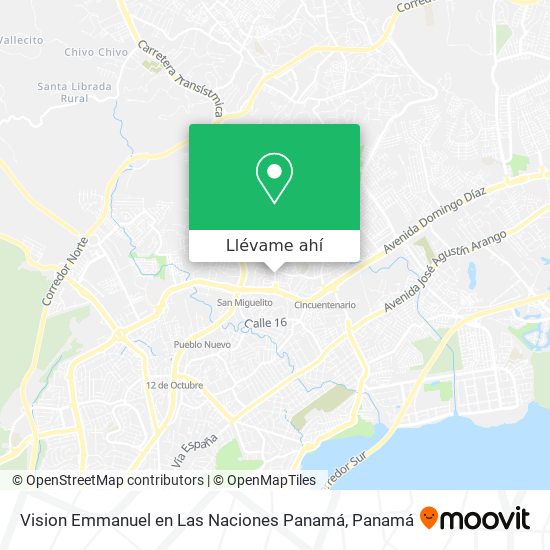 Mapa de Vision Emmanuel en Las Naciones Panamá