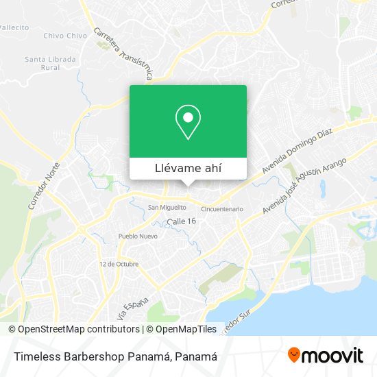 Mapa de Timeless Barbershop Panamá