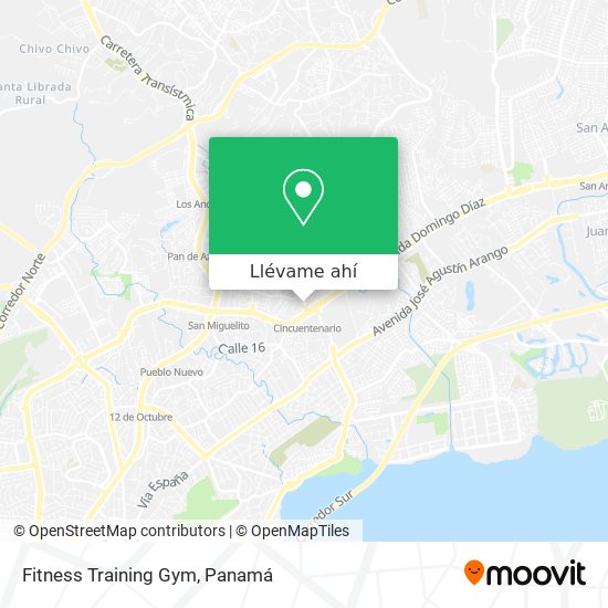 Mapa de Fitness Training Gym