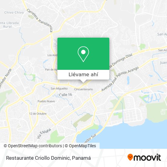 Mapa de Restaurante Criollo Dominic