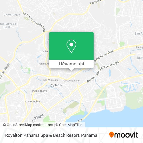 Mapa de Royalton Panamá Spa & Beach Resort