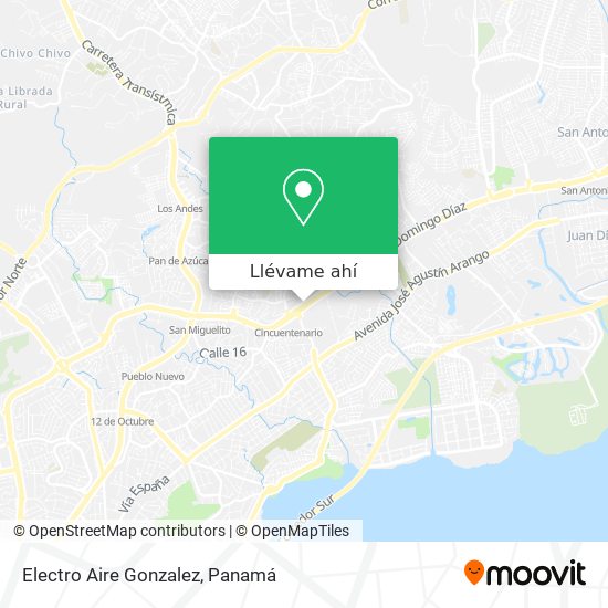 Mapa de Electro Aire Gonzalez