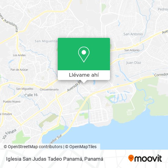 Mapa de Iglesia San Judas Tadeo Panamá