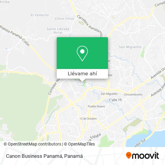 Mapa de Canon Business Panamá