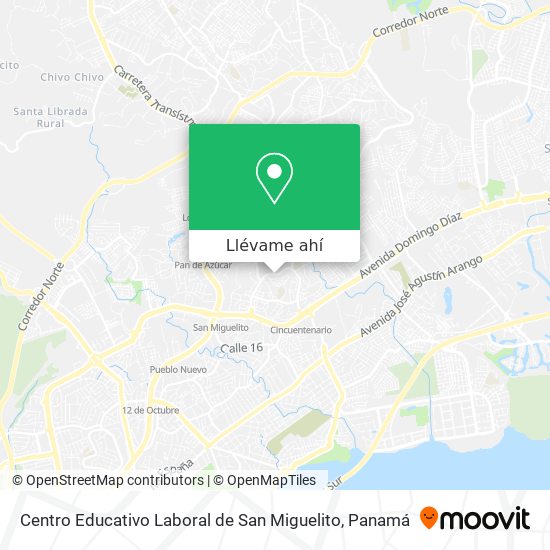 Mapa de Centro Educativo Laboral de San Miguelito