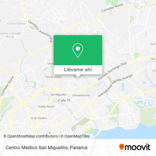 Mapa de Centro Medico San Miguelito
