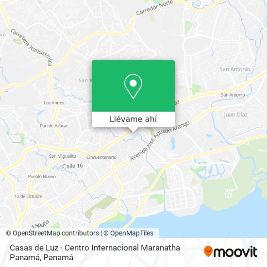 Mapa de Casas de Luz - Centro Internacional Maranatha Panamá