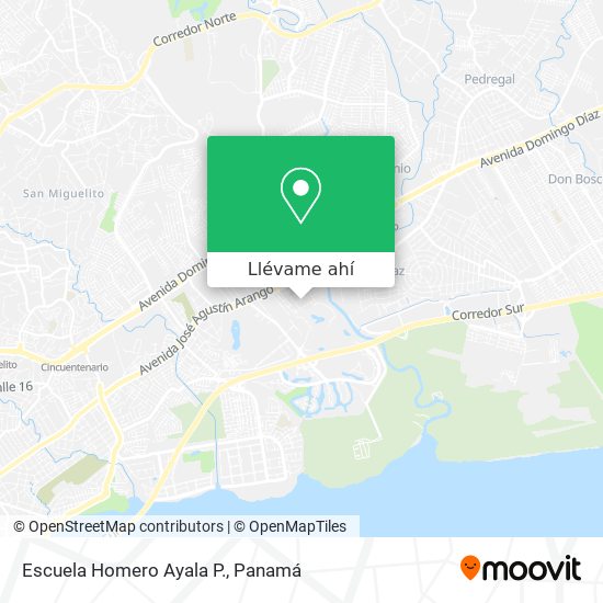 Mapa de Escuela Homero Ayala P.