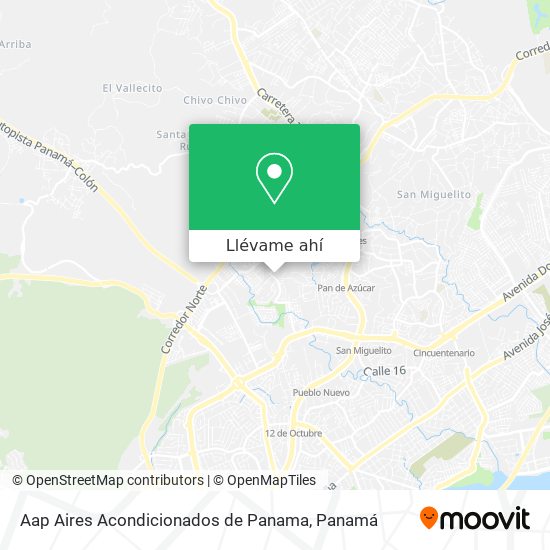 Mapa de Aap Aires Acondicionados de Panama