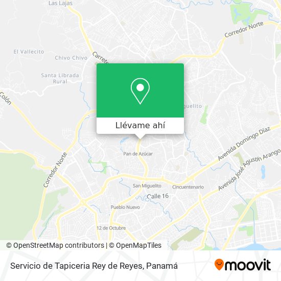 Mapa de Servicio de Tapiceria Rey de Reyes