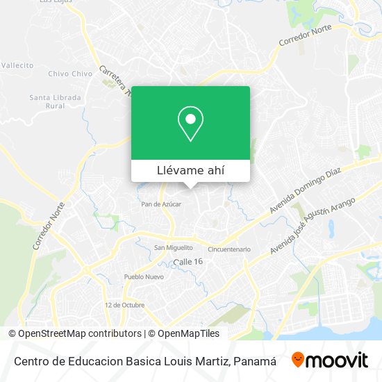 Mapa de Centro de Educacion Basica Louis Martiz