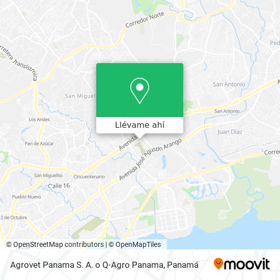 Mapa de Agrovet Panama S. A. o Q-Agro Panama