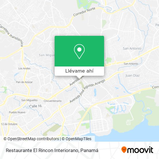 Mapa de Restaurante El Rincon Interiorano