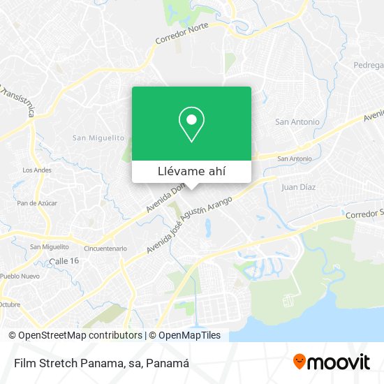 Mapa de Film Stretch Panama, sa
