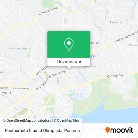 Mapa de Restaurante Ciudad Olimpiada