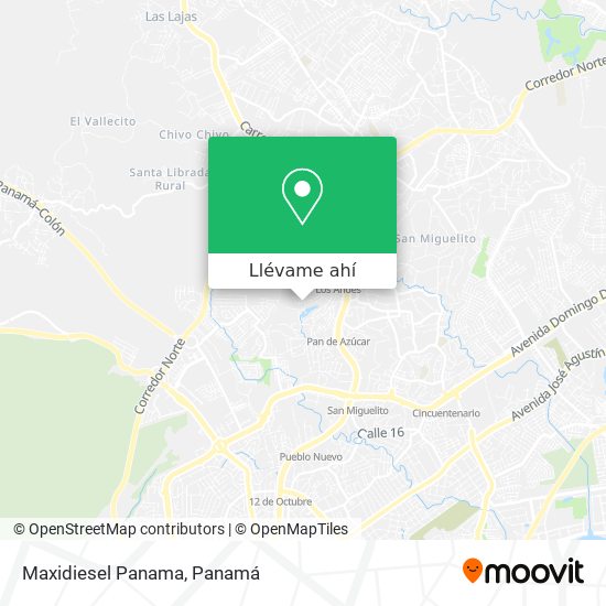 Mapa de Maxidiesel Panama