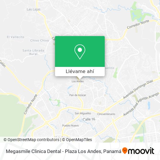 Mapa de Megasmile Clinica Dental - Plaza Los Andes