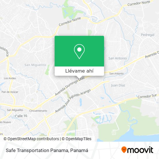 Mapa de Safe Transportation Panama
