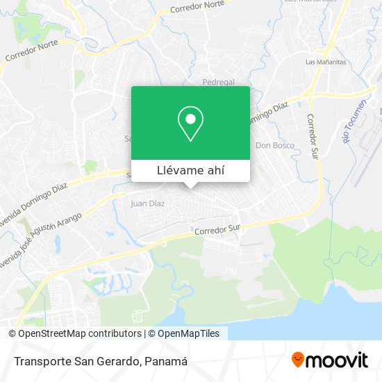 Mapa de Transporte San Gerardo