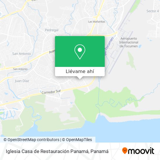 Mapa de Iglesia Casa de Restauración Panamá