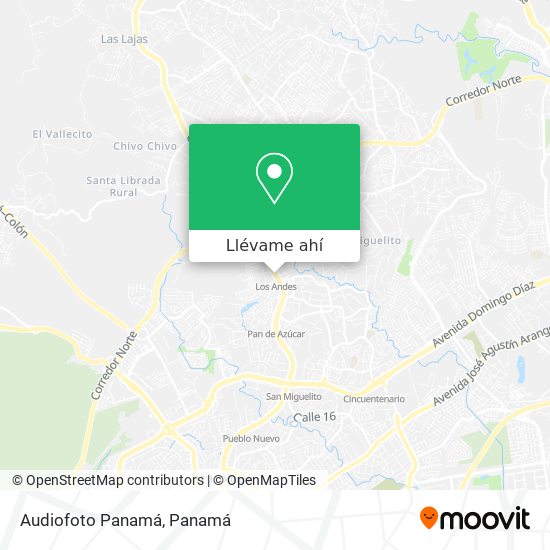Mapa de Audiofoto Panamá
