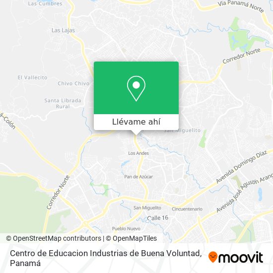 Mapa de Centro de Educacion Industrias de Buena Voluntad