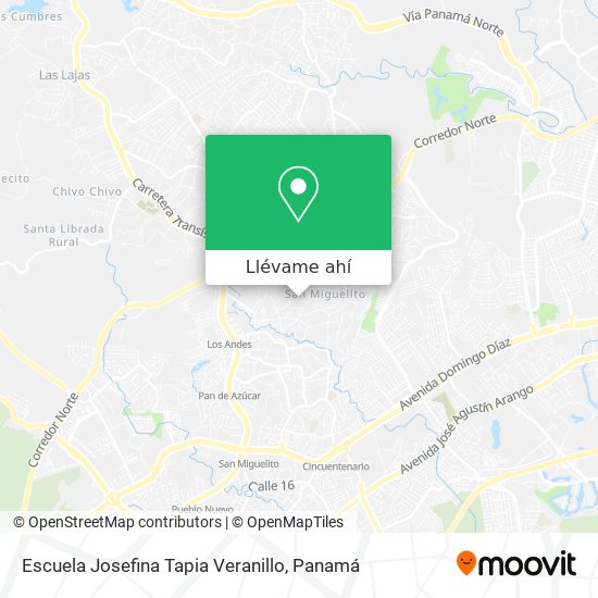 Mapa de Escuela Josefina Tapia Veranillo