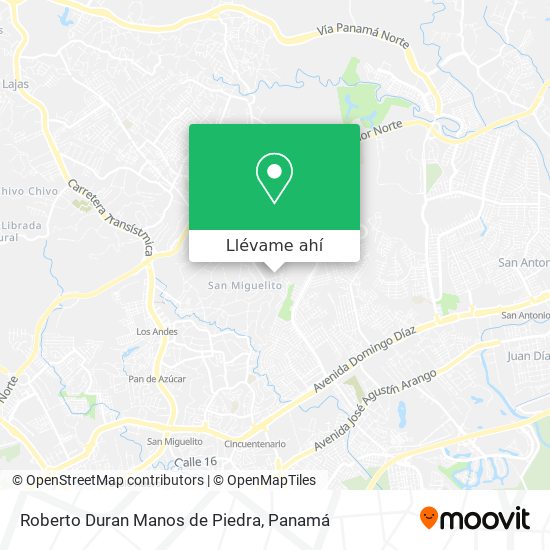 Mapa de Roberto Duran Manos de Piedra