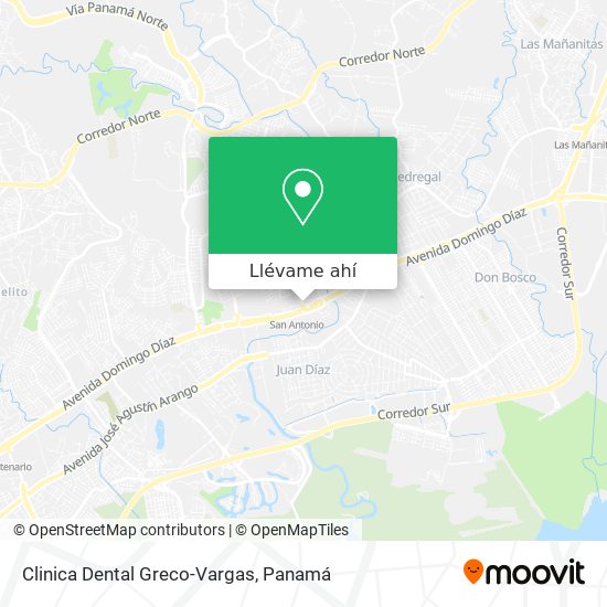 Mapa de Clinica Dental Greco-Vargas