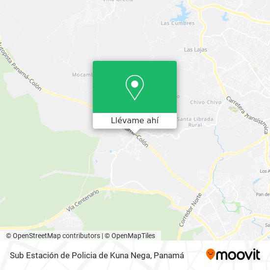 Mapa de Sub Estación de Policia de Kuna Nega