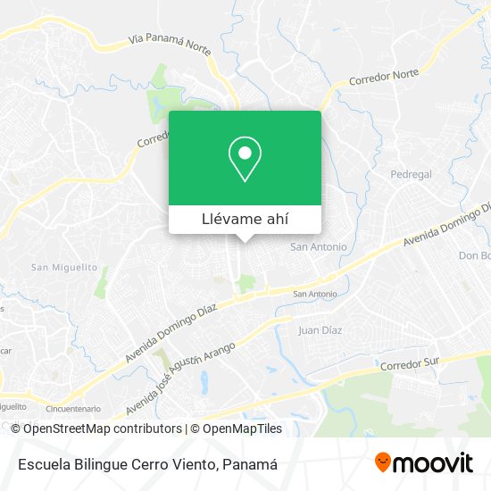 Mapa de Escuela Bilingue Cerro Viento