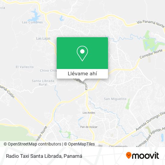 Mapa de Radio Taxi Santa Librada