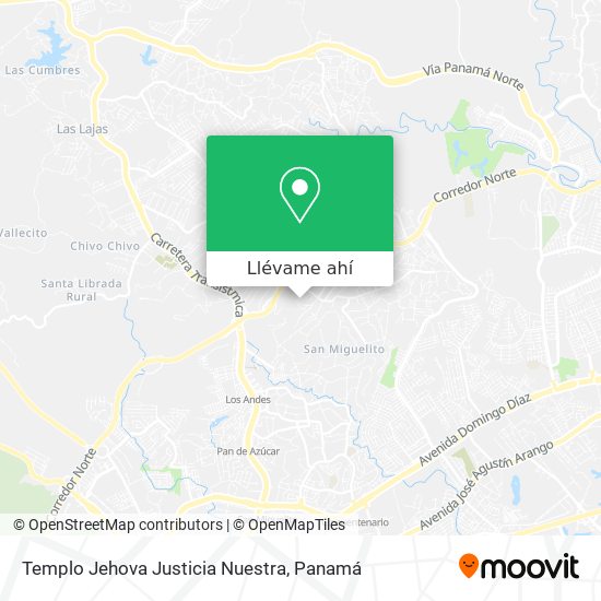 Mapa de Templo Jehova Justicia Nuestra