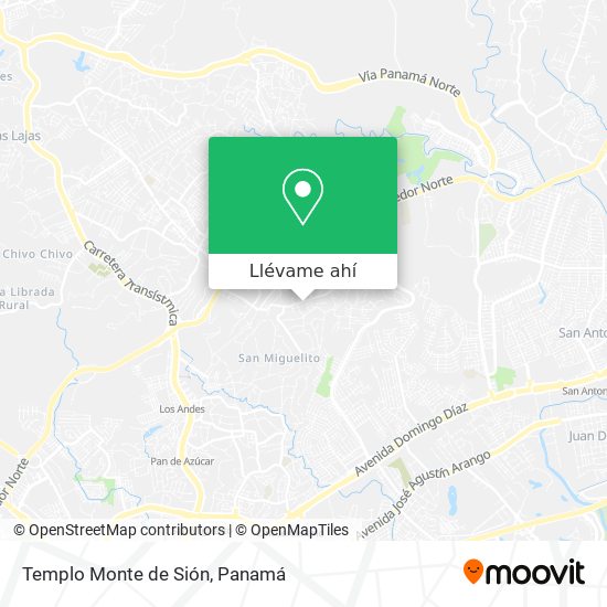 Mapa de Templo Monte de Sión