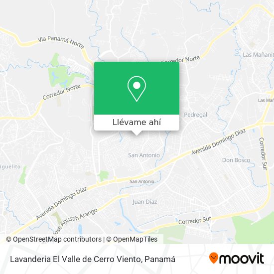 Mapa de Lavanderia El Valle de Cerro Viento