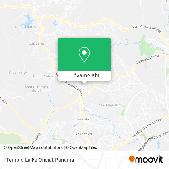 Mapa de Templo La Fe Oficial