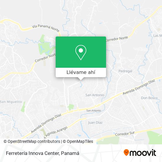 Mapa de Ferretería Innova Center