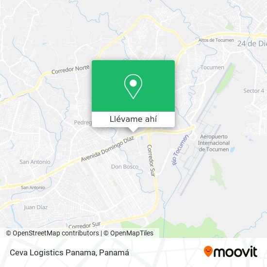 Mapa de Ceva Logistics Panama
