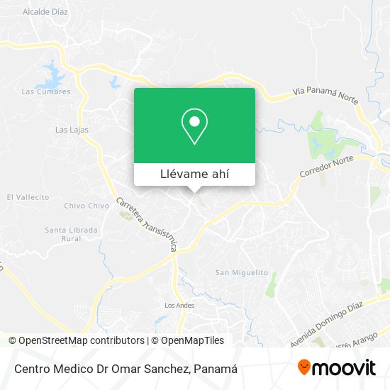 Mapa de Centro Medico Dr Omar Sanchez