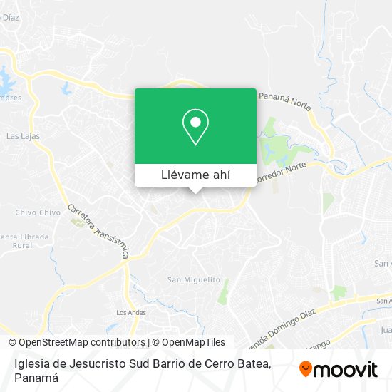 Mapa de Iglesia de Jesucristo Sud Barrio de Cerro Batea