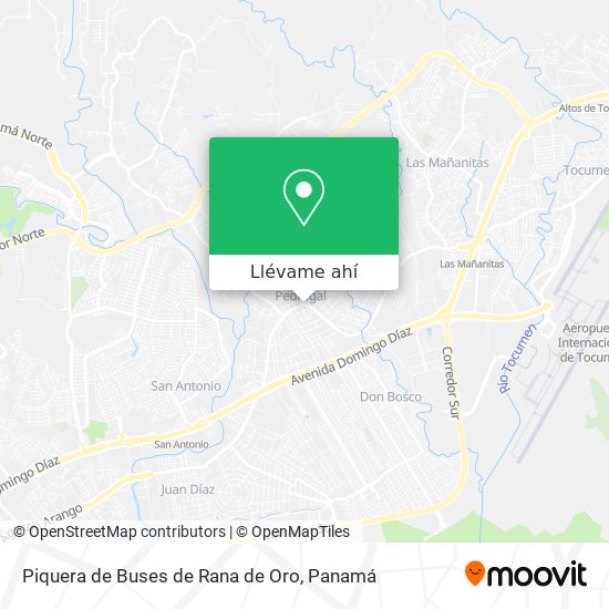 Mapa de Piquera de Buses de Rana de Oro