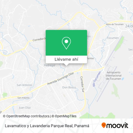 Mapa de Lavamatico y Lavanderia Parque Real