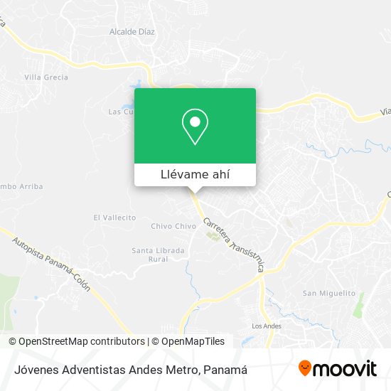 Mapa de Jóvenes Adventistas Andes Metro