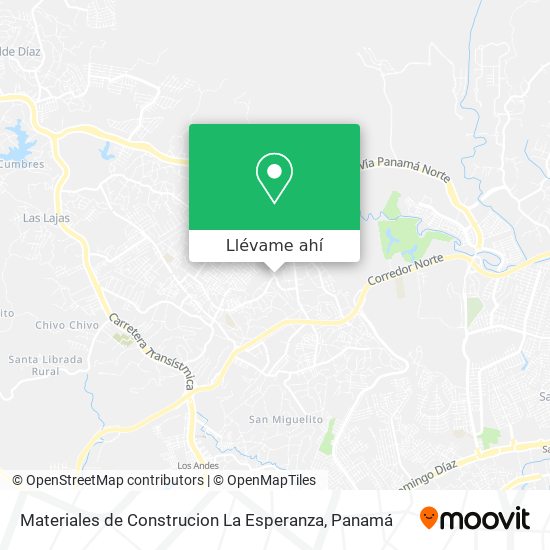 Mapa de Materiales de Construcion La Esperanza