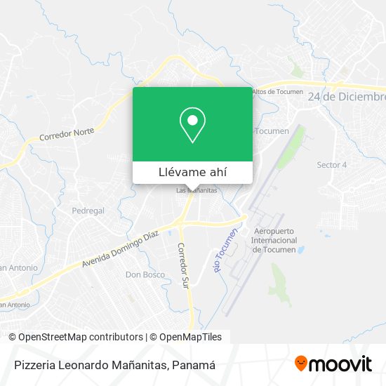 Mapa de Pizzeria Leonardo Mañanitas