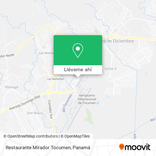 Mapa de Restaurante Mirador Tocumen