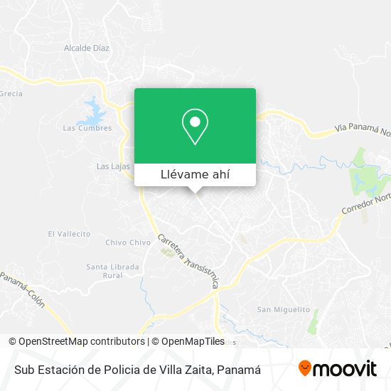 Mapa de Sub Estación de Policia de Villa Zaita
