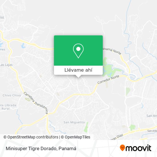 Mapa de Minisuper Tigre Dorado
