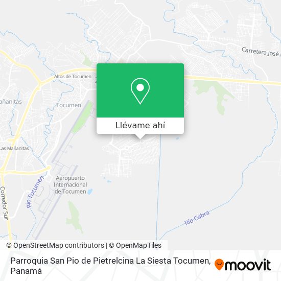 Mapa de Parroquia San Pio de Pietrelcina La Siesta Tocumen