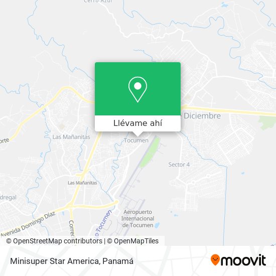 Mapa de Minisuper Star America